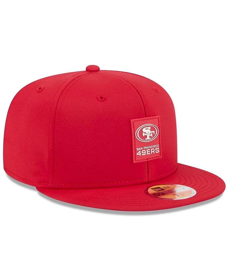 New Era Men's Scarlet San Francisco 49ers 2025 Sideline 59FIFTY Fitted Hat
