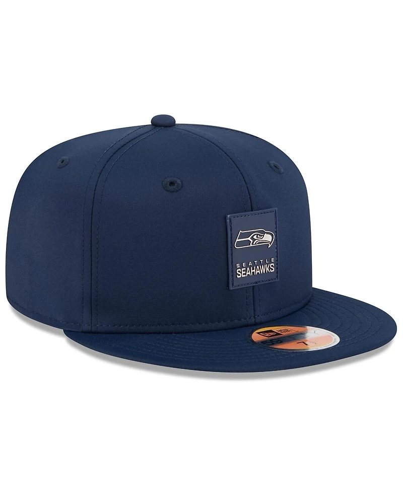 New Era Men's College Navy Seattle Seahawks 2025 Sideline 59FIFTY Fitted Hat