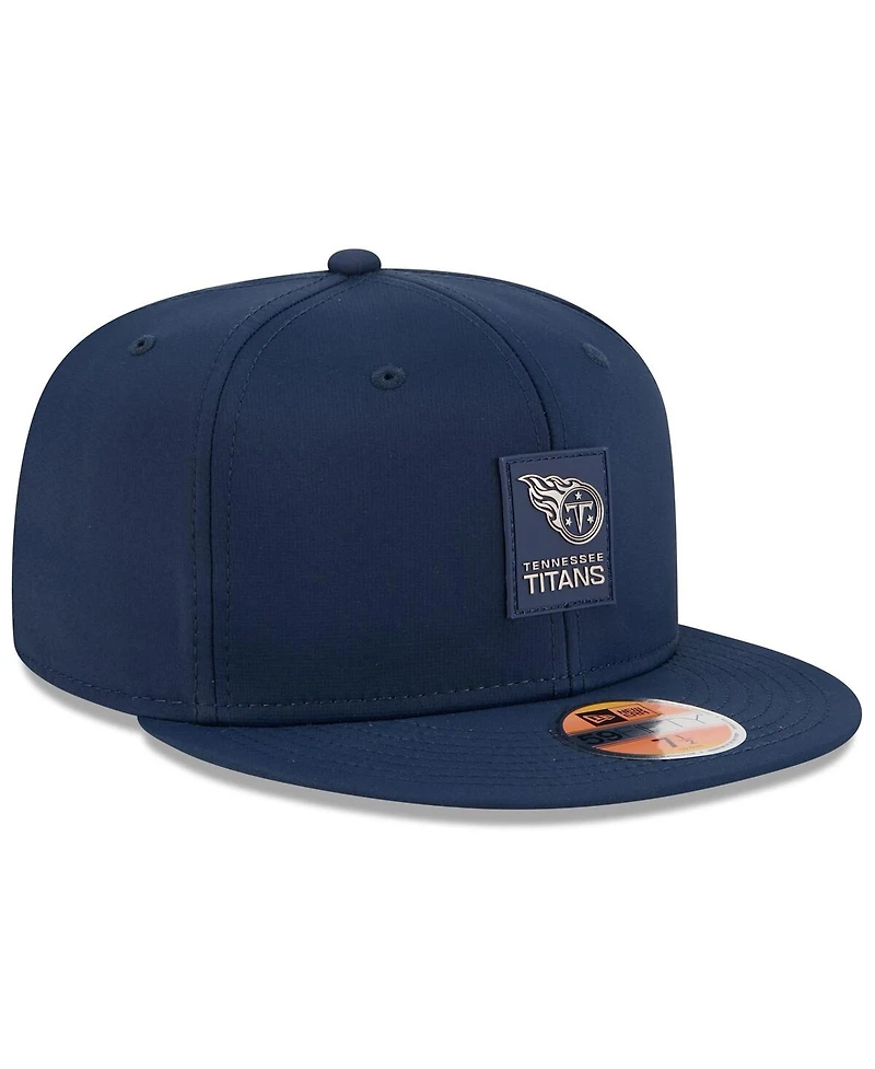 New Era Men's Navy Tennessee Titans 2025 Sideline 59FIFTY Fitted Hat