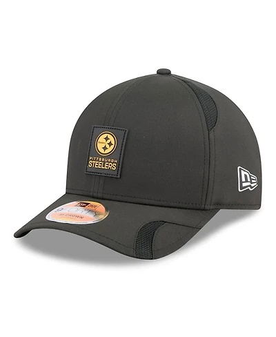 New Era Big Boys and Girls Black Pittsburgh Steelers 2025 Sideline 9FORTY Adjustable Hat