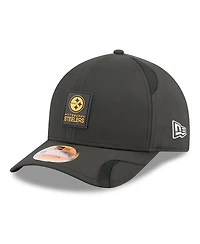 New Era Big Boys and Girls Black Pittsburgh Steelers 2025 Sideline 9FORTY Adjustable Hat