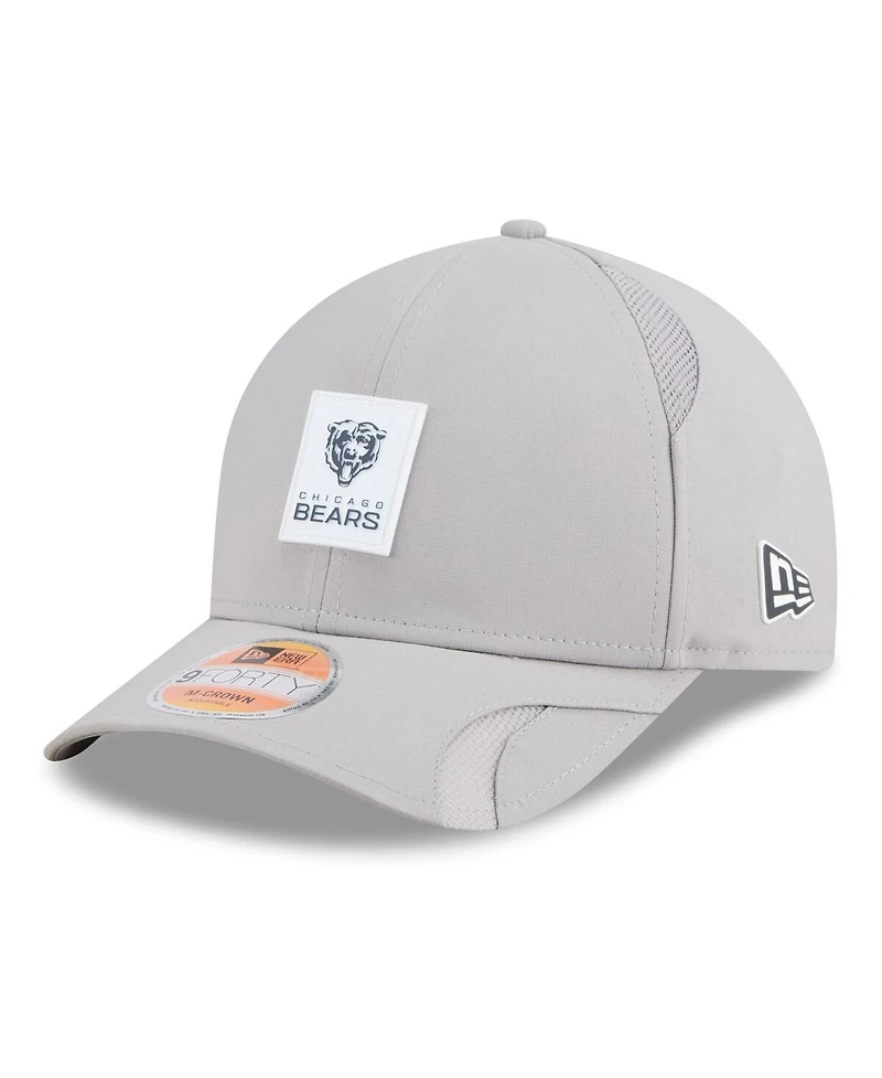New Era Men's Gray Chicago Bears 2025 Sideline M-crown 9FORTY Adjustable Hat