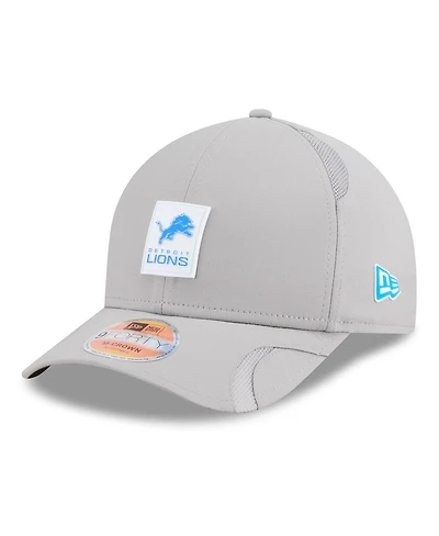 New Era Men's Gray Detroit Lions 2025 Sideline M-Crown 9FORTY Adjustable Hat
