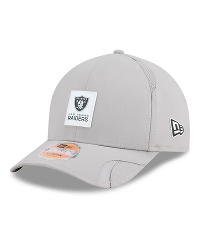 New Era Men's Gray Las Vegas Raiders 2025 Sideline M-Crown 9FORTY Adjustable Hat