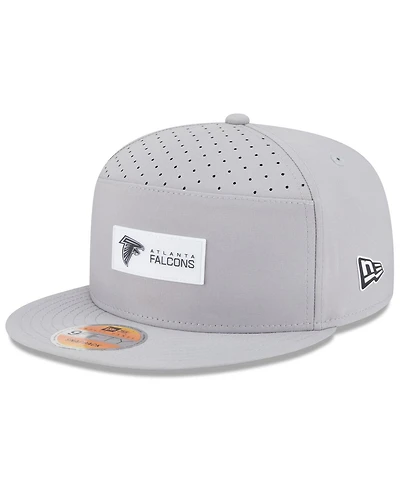 New Era Men's Gray Atlanta Falcons 2025 Sideline Split Panel 9FIFTY Snapback Hat