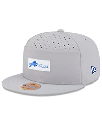 New Era Men's Gray Buffalo Bills 2025 Sideline Split Panel 9FIFTY Snapback Hat