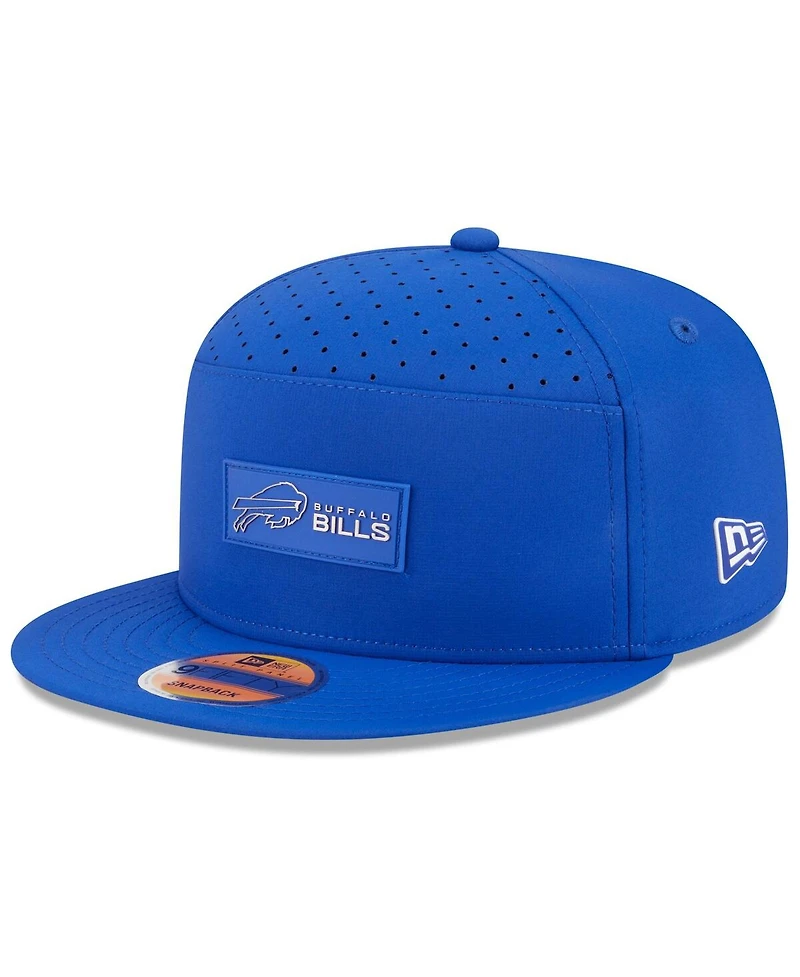 New Era Men's Royal Buffalo Bills 2025 Sideline Split Panel 9FIFTY Snapback Hat