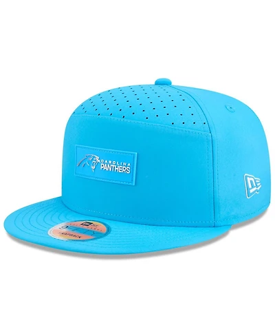 New Era Men's Blue Carolina Panthers 2025 Sideline Split Panel 9FIFTY Snapback Hat