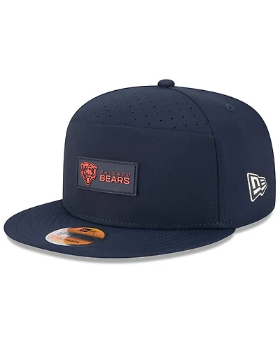 New Era Men's Navy Chicago Bears 2025 Sideline Split Panel 9FIFTY Snapback Hat