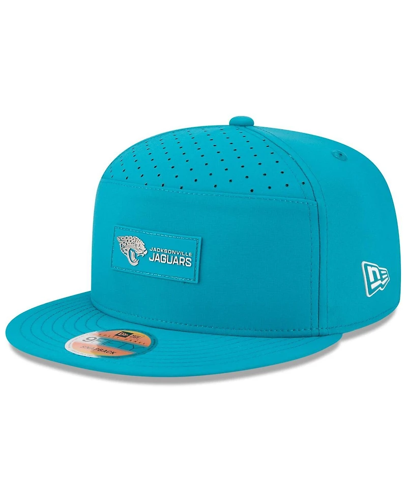 New Era Men's Teal Jacksonville Jaguars 2025 Sideline Split Panel 9FIFTY Snapback Hat