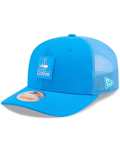 New Era Men's Blue Detroit Lions 2025 Sideline Throwback 9SEVENTY Trucker Adjustable Hat