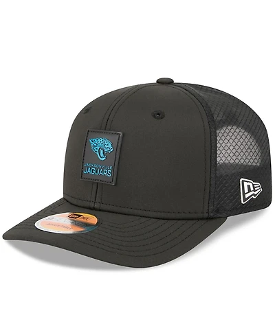 New Era Men's Black Jacksonville Jaguars 2025 Sideline 9SEVENTY Trucker Adjustable Hat