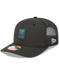 New Era Men's Black Jacksonville Jaguars 2025 Sideline 9SEVENTY Trucker Adjustable Hat