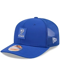 New Era Men's Royal Los Angeles Rams 2025 Sideline Throwback 9SEVENTY Trucker Adjustable Hat
