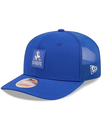 New Era Men's Royal New England Patriots 2025 Sideline Throwback 9SEVENTY Trucker Adjustable Hat