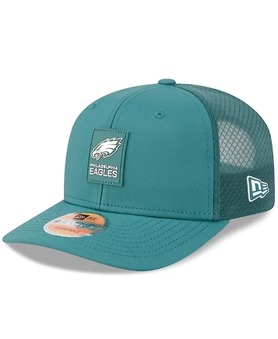 New Era Men's Green Philadelphia Eagles 2025 Sideline 9SEVENTY Trucker Adjustable Hat
