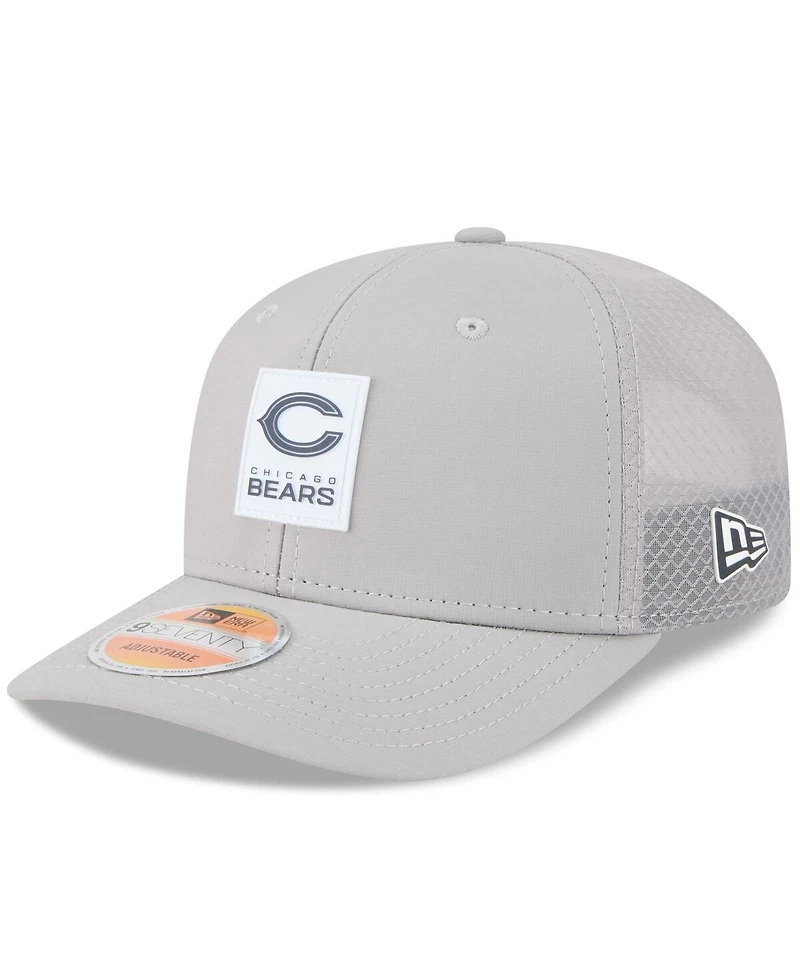 New Era Men's Gray Chicago Bears 2025 Sideline 9SEVENTY Adjustable Trucker Hat
