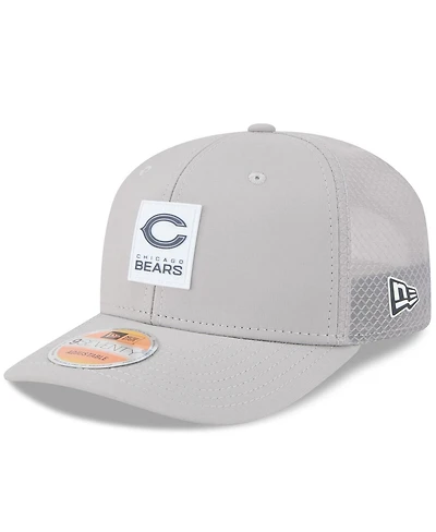 New Era Men's Gray Chicago Bears 2025 Sideline 9SEVENTY Adjustable Trucker Hat