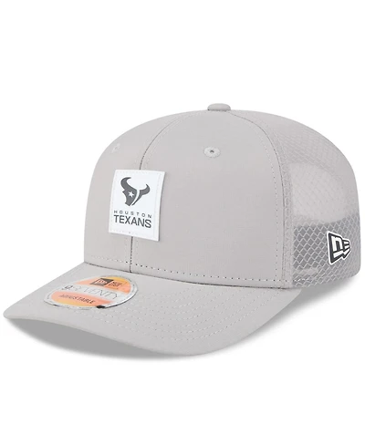 New Era Men's Gray Houston Texans 2025 Sideline 9SEVENTY Adjustable Trucker Hat