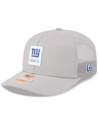 New Era Men's Gray New York Giants 2025 Sideline 9SEVENTY Adjustable Trucker Hat