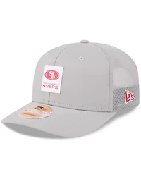 New Era Men's Gray San Francisco 49ers 2025 Sideline 9SEVENTY Adjustable Trucker Hat
