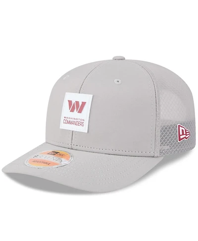 New Era Men's Gray Washington Commanders 2025 Sideline 9SEVENTY Adjustable Trucker Hat