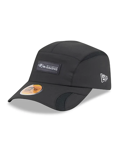 New Era Men's Black Baltimore Ravens 2025 Sideline Runner Adjustable Hat