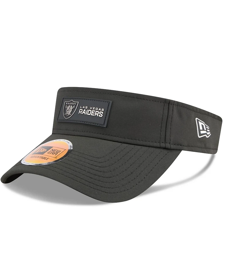 New Era Men's Black Las Vegas Raiders 2025 Sideline Visor Hat