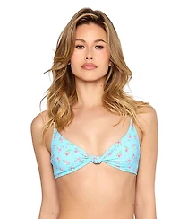 Beach Bunny Swimwear Women's Knot Shell-Link Bralette Top