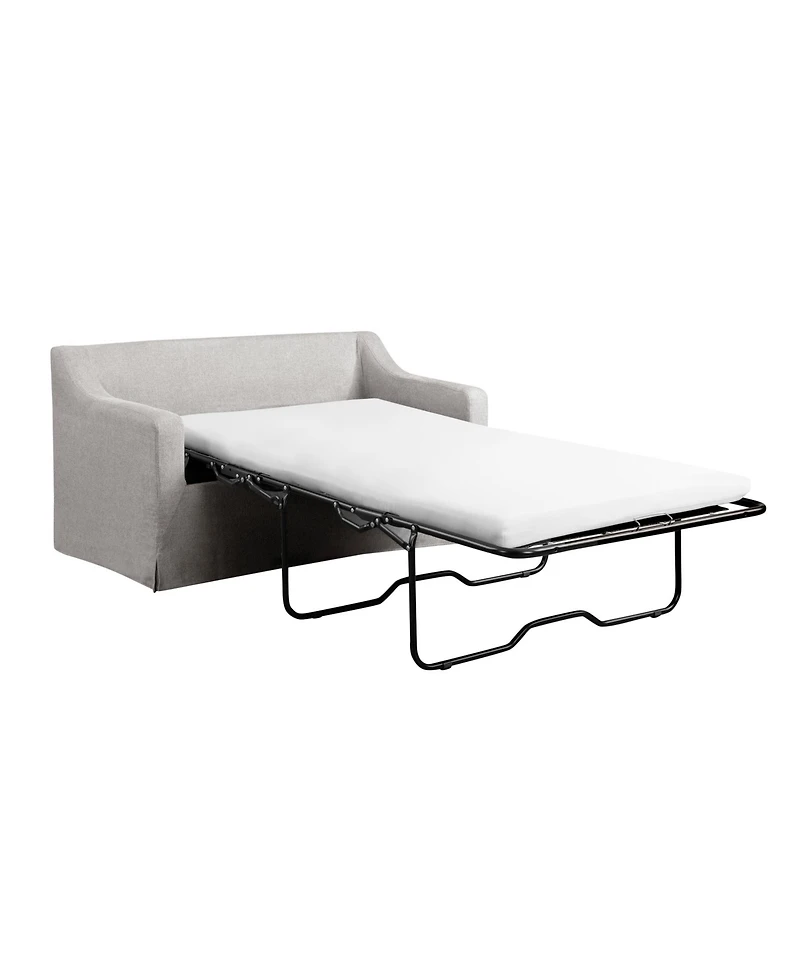 Serta 53.5" Polyester Hampstead Convertible Twin Sleeper Loveseat