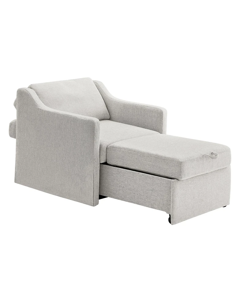 Serta 35" Polyester Harley Convertible Single Sleeper Chair