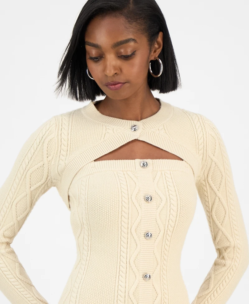 Guess Women's Daphne Shrug Sweater Dress