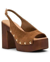 Madden Girl Women's Xanadu Wooden Platform Slingback Pumps