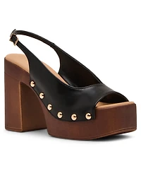 Madden Girl Women's Xanadu Wooden Platform Slingback Pumps