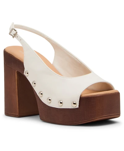 Madden Girl Women's Xanadu Wooden Platform Slingback Pumps