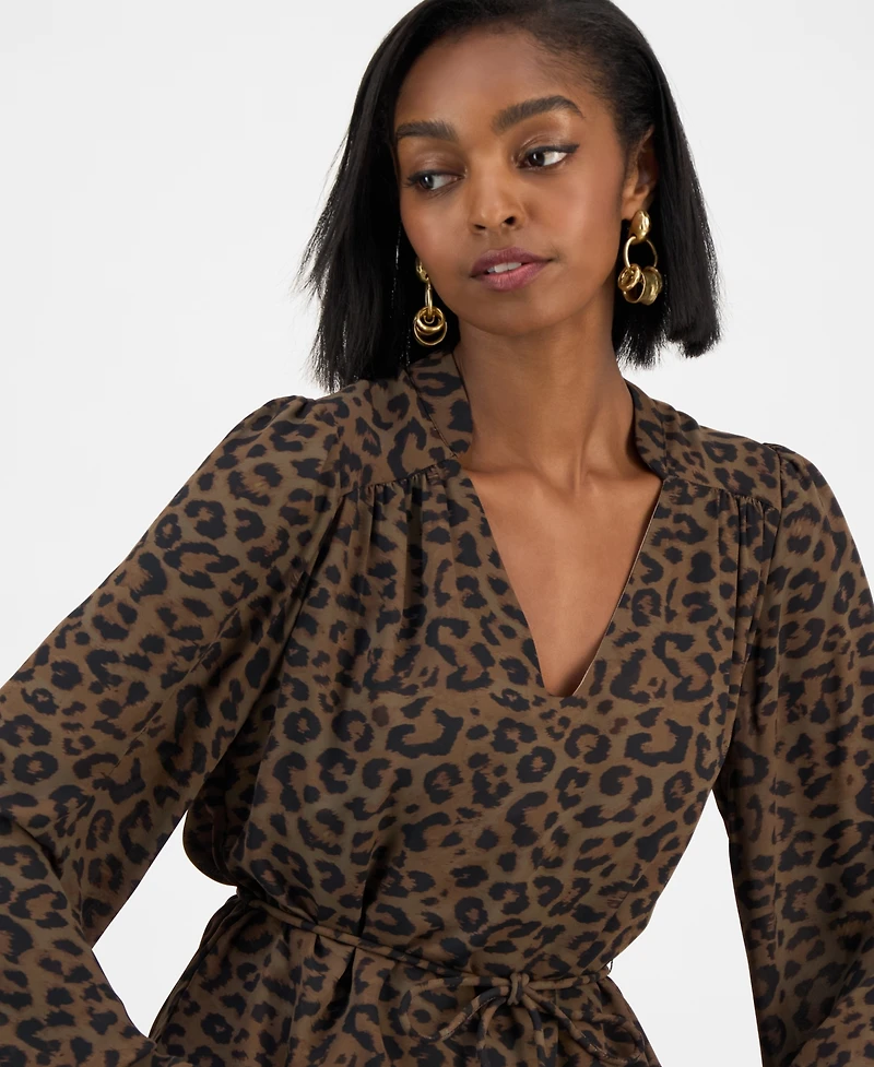 Guess Women's Wanda Long Sleeve Flare Dress