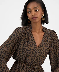 Guess Women's Wanda Long Sleeve Flare Dress