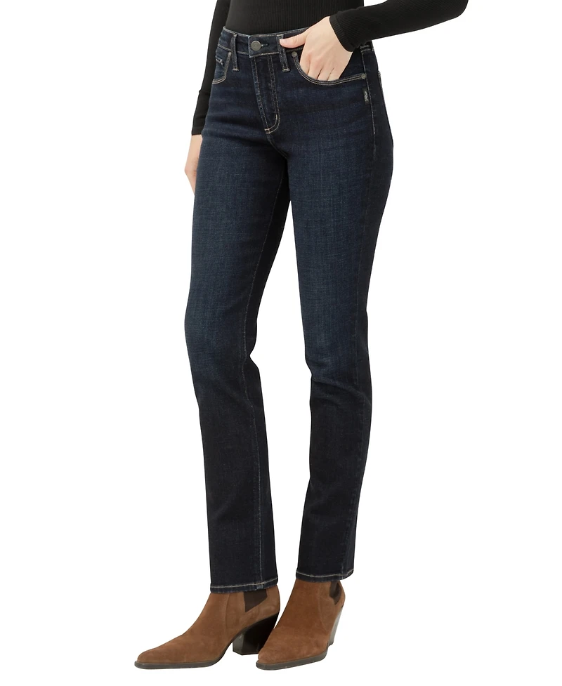 Silver Jeans Co. Women's Most Wanted Mid Rise Straight Leg
