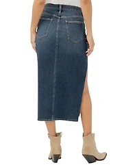 Silver Jeans Co. Women's Side Slit Denim Midi Skirt