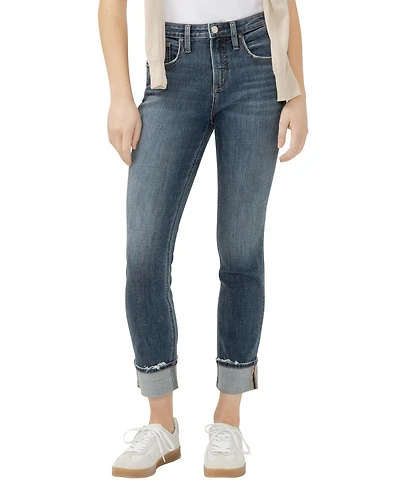 Silver Jeans Co. Women's Beau High Rise Slim Leg Luxe Stretch