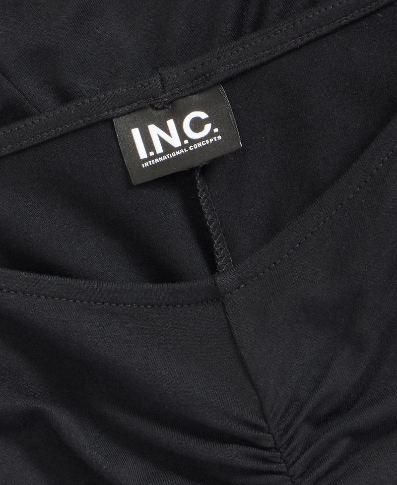 I.n.c. International Concepts Women's Shirred-Front Long-Sleeve Top, Macy's Exclusive
