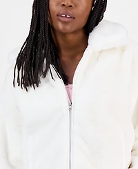 Madden Girl Juniors' Faux-Fur Cropped Jacket