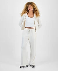 Hippie Rose Juniors' Ribbed Velour Drawstring Pants