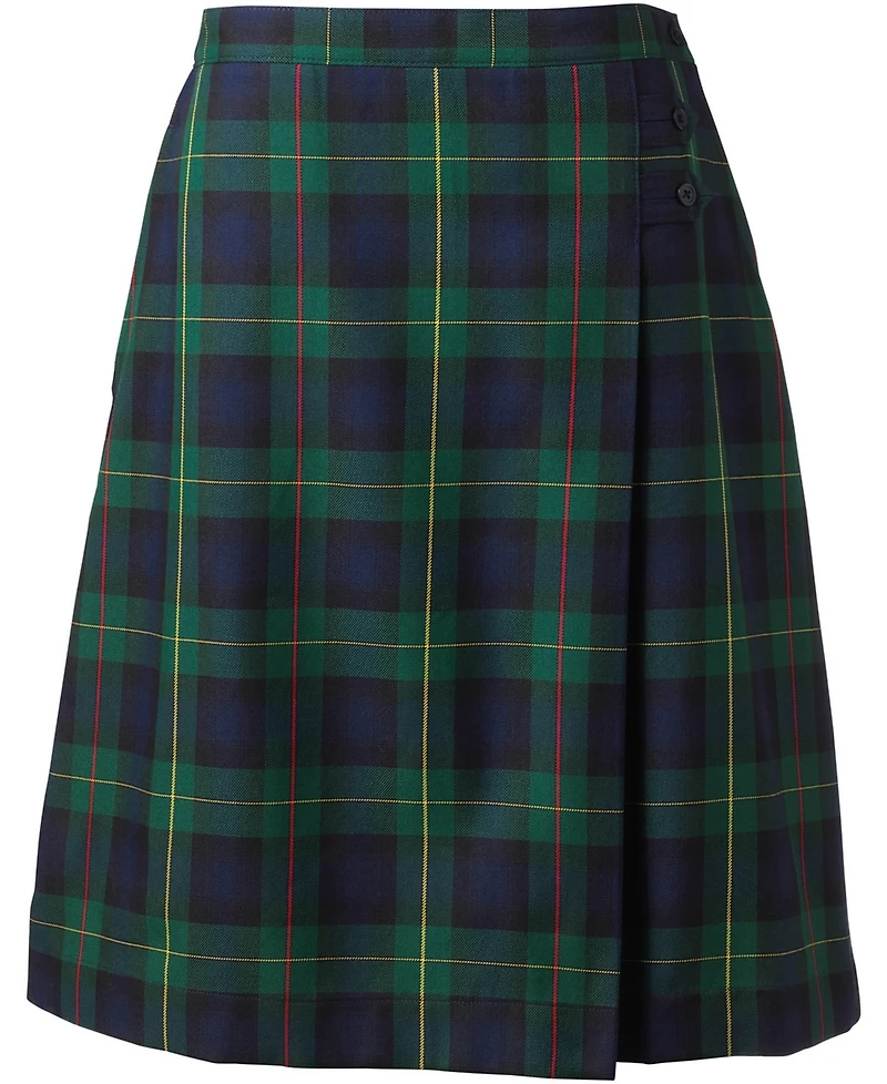 Lands' End Women's Plaid A-line Skirt Below The Knee