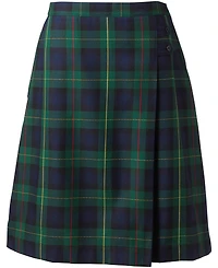 Lands' End Women's Plaid A-line Skirt Below The Knee
