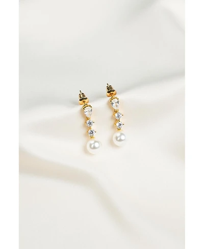 Untamed Petals Serenade Pearl and Crystal Earrings