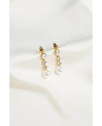 Untamed Petals Serenade Pearl and Crystal Earrings