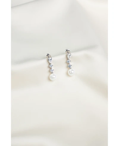 Untamed Petals Serenade Pearl and Crystal Earrings