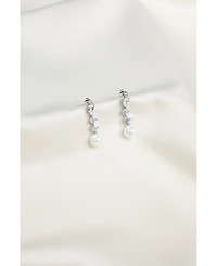 Untamed Petals Serenade Pearl and Crystal Earrings