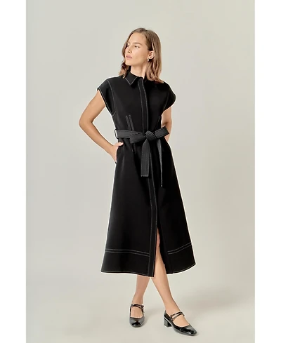 English Factory Women's Fall Printed Midi Dress